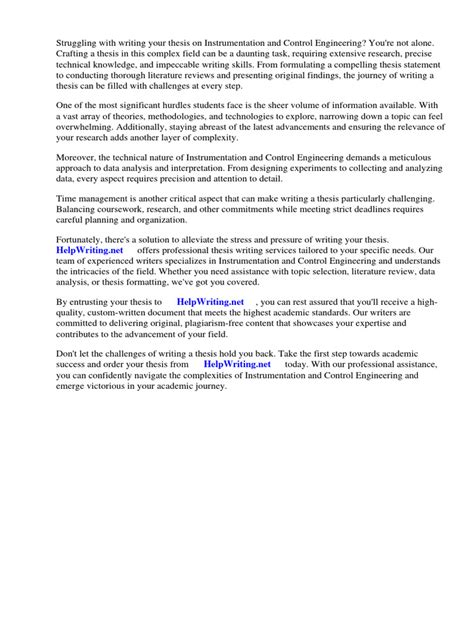 Image result for Thesis Example Two Control