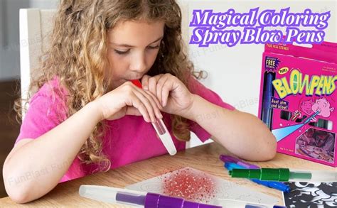 FunBlast Blow Pens - Magical Coloring Spray Blow Pens for Kids Children ...