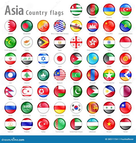 Asia Countries and Flags 的图像结果