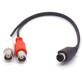 PIIHUSW S Video Splitter Cable 4 Pin SVHS Male to Dual BNC Female ...