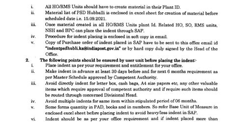 Creation of material and procedure of Indent through SAP in Post ...