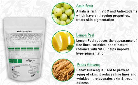 Tea Aroma - Anti-Ageing Herbal Tea, Caffeine-Free Blend with 12 ...