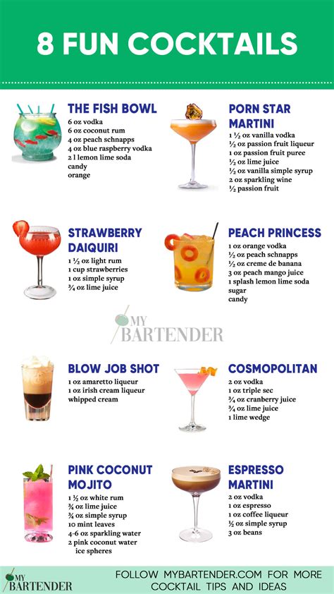 12 Best Fun Cocktails to Drink | Recipe | Mixed drinks alcohol recipes ...