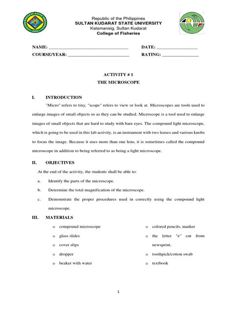 Microscope Lab Activity 的图像结果