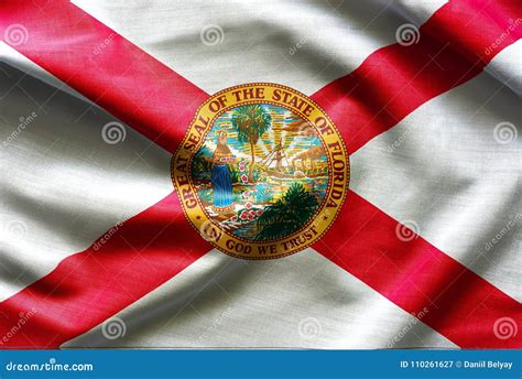 Fabric Texture of the Florida Flag - Flags from the USA Stock Image ...