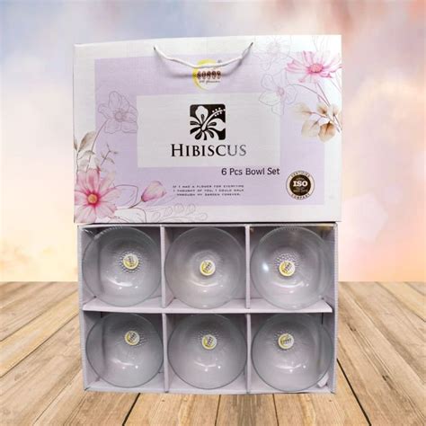 Hibiscus 6 Piece Glass Bowl Set Manufacturer, Supplier from Firozabad
