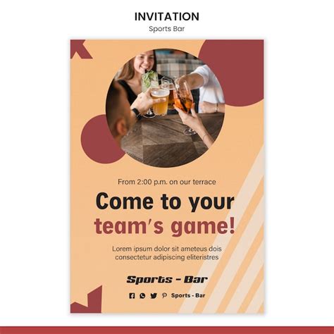 Sports invitation PSD, High Quality Free PSD Templates for Download ...