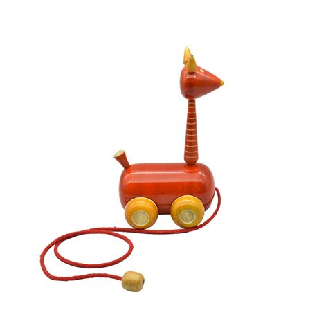 Buy Puja N Pujari Channapatna Pull Along Wooden Jiraffe Chennapatna Toy ...