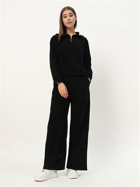 EVERYDAY WOOLEN CO ORD SET BLACK