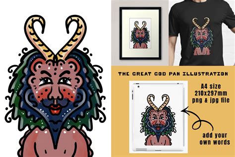 The Great God of Greek Mythology: Pan Graphic by Siren Seventy One · Creative Fabrica