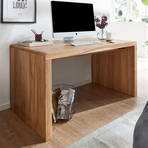 DRM Wood Furniture Large Computer Desk Solid Wood Design Shelf Office ...