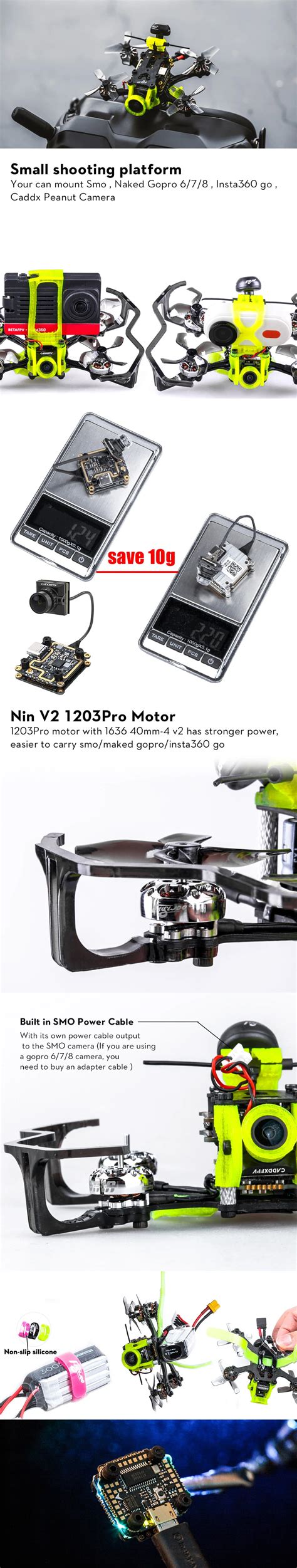 Flywoo Firefly Baby 80mm 1.6" 4S Micro Quadcopter V1.2 - HD (Polar Nano ...