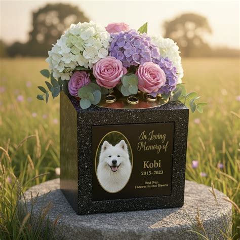 Personalised Picture Pet Memorial Rose Bowl Grave Marker Flower Pot Va ...