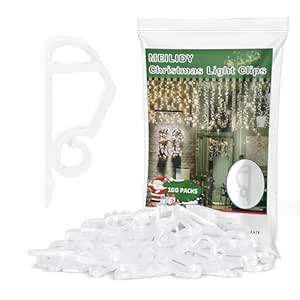 Buy MEILIDY Christmas Light Clips, White Holiday Light Clips ...