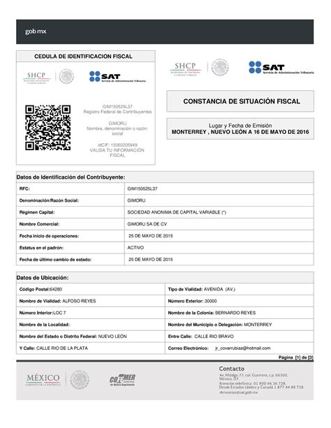 Registro De Identificacion Fiscal