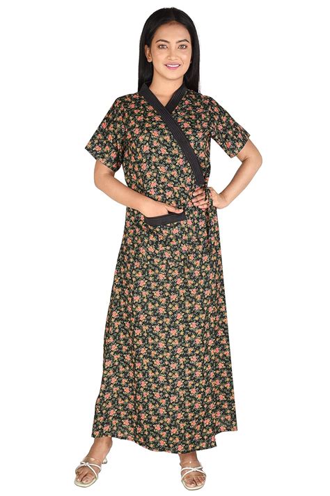 Buy Babydoll®Lizzy Bizzy Poly Cotton Robe, Housecoat, Nighty, Sleepwear ...