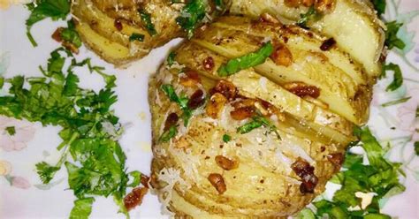 Mini Hasselback Potatoes with Chive Butter Recipe by DrSwati Verma ...