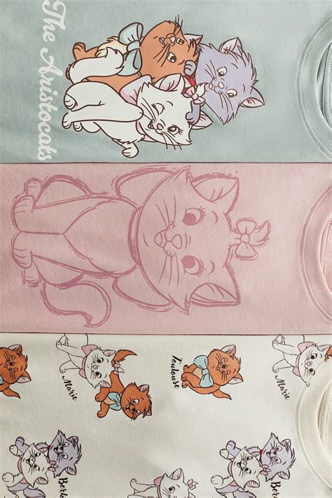 3-pack printed jersey tops - Light turquoise/Aristocats - Kids | H&M IN