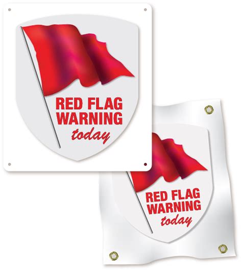 Image result for Red Flag Warning Signs