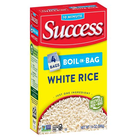 Success Boil-in-Bag Rice Precooked White Rice 14 oz 4 Bags (Pack of 4 ...
