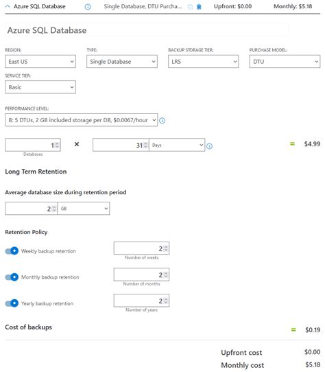 Image result for Azure SQL Database Pricing Calculator