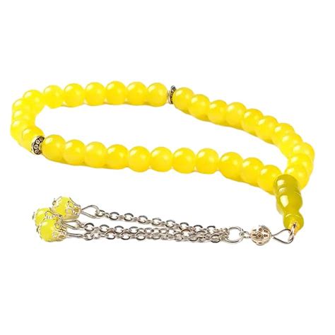 Buy SHILPMART Yellow Beads bracelets,33 Prayer Beads Muslim Rosary ...