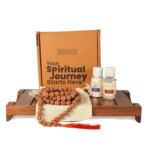 Seetara 5 Mukhi Rudraksha Mala 108 beads with Gangajal and Vibuti ...