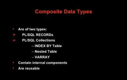Image result for Data Type in PL/SQL
