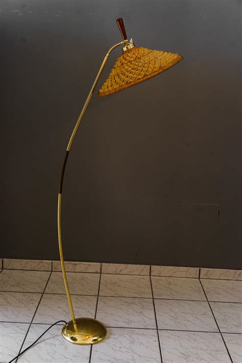 Flexible Floor Lamp by Rupert Nikoll with Original Condition Shade ...