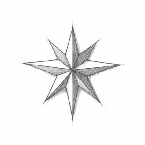 Minimalist Pencil Star Sketch | Stable Diffusion Online