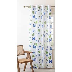 Buy HOMEMONDE Cotton Sheer Curtain for Long Door - Sun Light Filtering ...