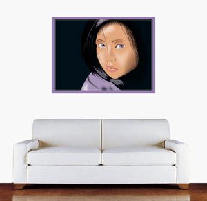 Impression Wall 60.96 cm Impression Wall Abstract Face Wall Stickers ...