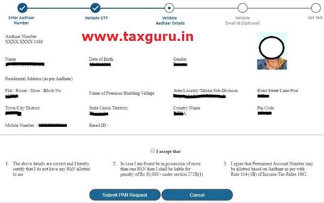 Online PAN based on Aadhaar