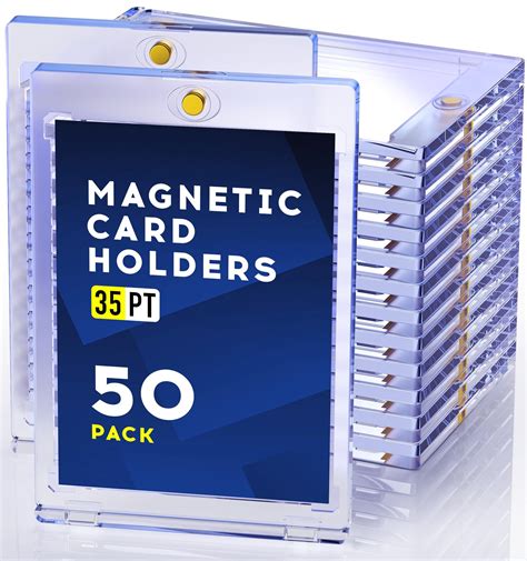 Amazon.com: 50ct Magnetic Card Holder for Trading Cards, 35pt One Touch ...
