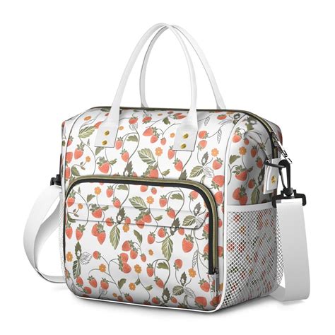 Fruity Strawberry Leakproof Lunch Box - XXL Insulated Cooler Bag for Office, Travel, School ...