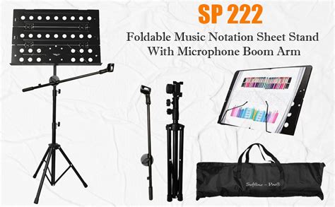 Softline Pro Foldable Music Stand, Portable Professional Notation Stand ...
