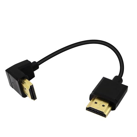 PNGKNYOCN 15CM HDMI Male to Male Short Cable, 270 Degree Upward Angle ...