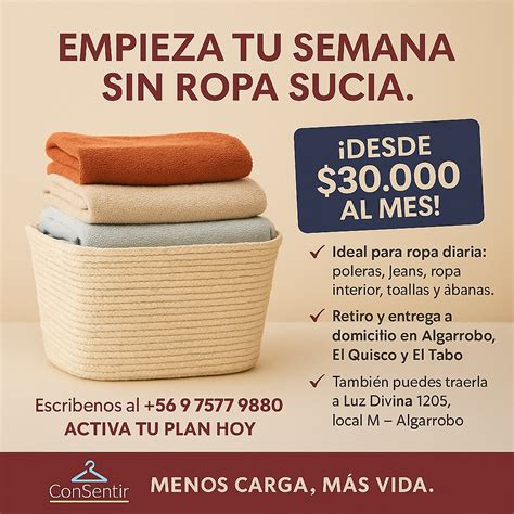 Lavandería ConSentir🌎 | 🧺 Empieza tu semana sin ropa sucia. ¿Sabías que ...