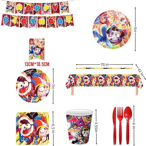 FANBIYA Digital Circus Birthday Party Supplies,The Amazing India | Ubuy
