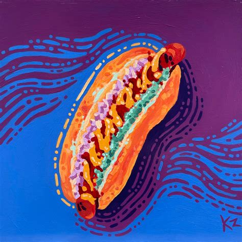 Original Painting – Freedom Dog – 12x12 - Kelley Zeller Art