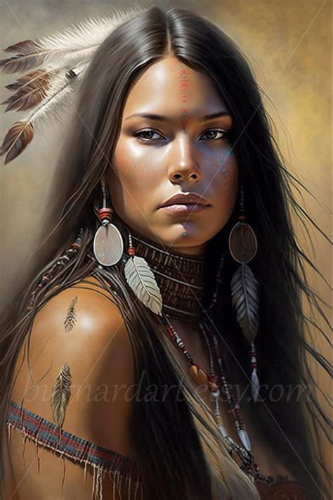 Muskogee creek native american woman digital download ai art print ...