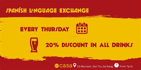 Spanish Language Exchange every Thursday @ My Casa, 53 Morrison, Da ...