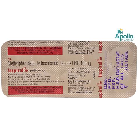 Inspiral 10 Tablet | Uses, Side Effects, Price | Apollo Pharmacy
