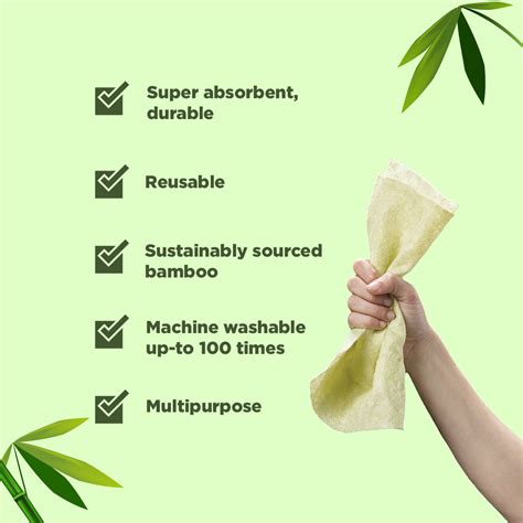 Bamboo Reusable All-Purpose Towel Can | 20 sheets | Can Packing – PureCult®