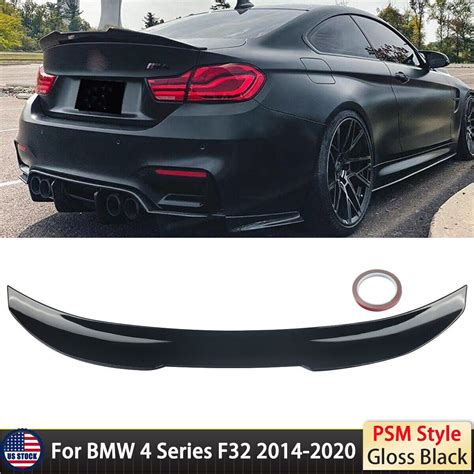For BMW 4 Series F32 428i 430i 435i 440i PSM Style Gloss Black Rear Spoiler Wing - Walmart.com