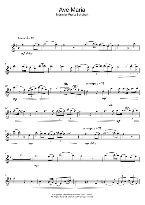 Ave Maria (Alto Sax Solo) - Print Sheet Music Now