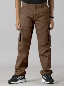 KiddoPanti Regular Fit Boys Brown Trousers - Buy KiddoPanti Regular Fit ...
