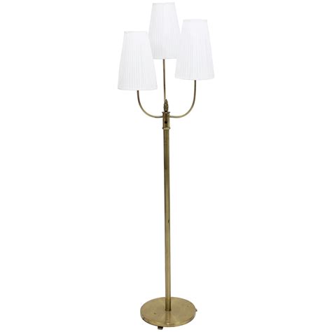Swedish Vintage Three-Light Brass Floor Lamp, 1940s at 1stDibs ...