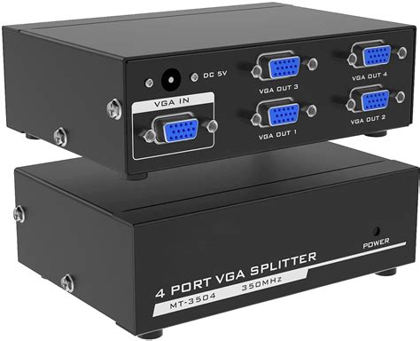 1Goal 4 Port VGA Splitter Sharing Switch Box, 4 VGA Input 1 VGA Output ...