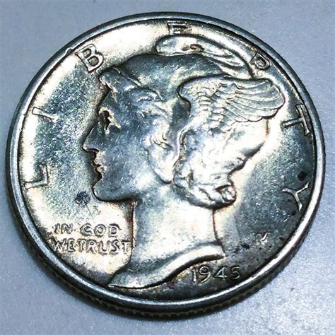1945-D Uncirculated Mercury Dime Beautiful Coin | Property Room